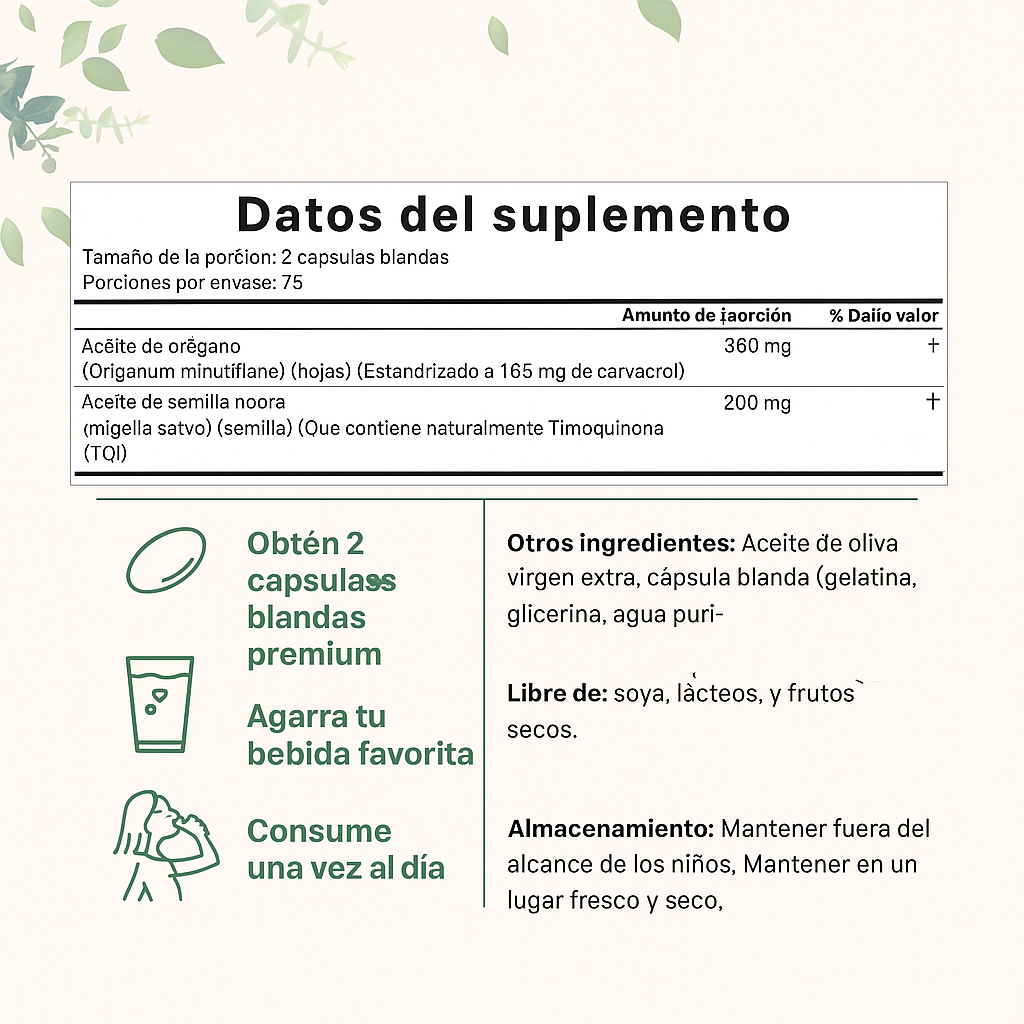 ACEITE DE OREGANO EN CAPSULSAS