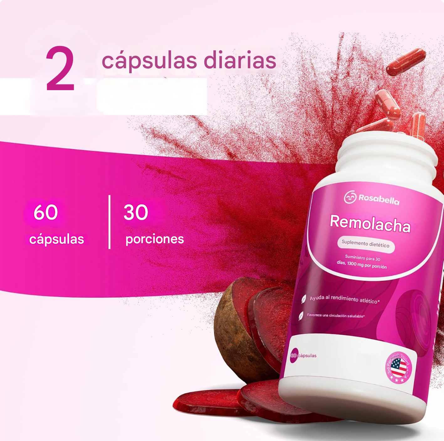 Beetroot Rosabella Cápsulas  1300 mg